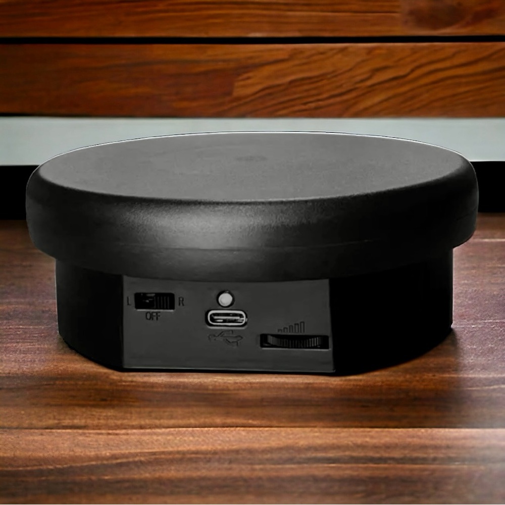 NOISELESS Upgraded Black Rotating Display | 11 LB Capacity | 3AAA or USB